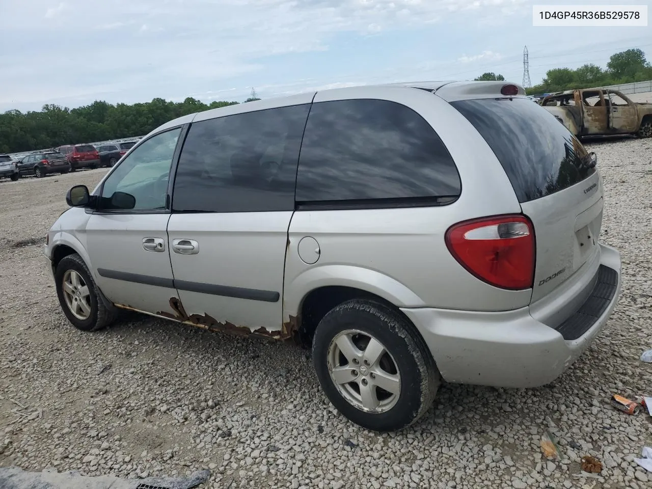 2006 Dodge Caravan Sxt VIN: 1D4GP45R36B529578 Lot: 55699794