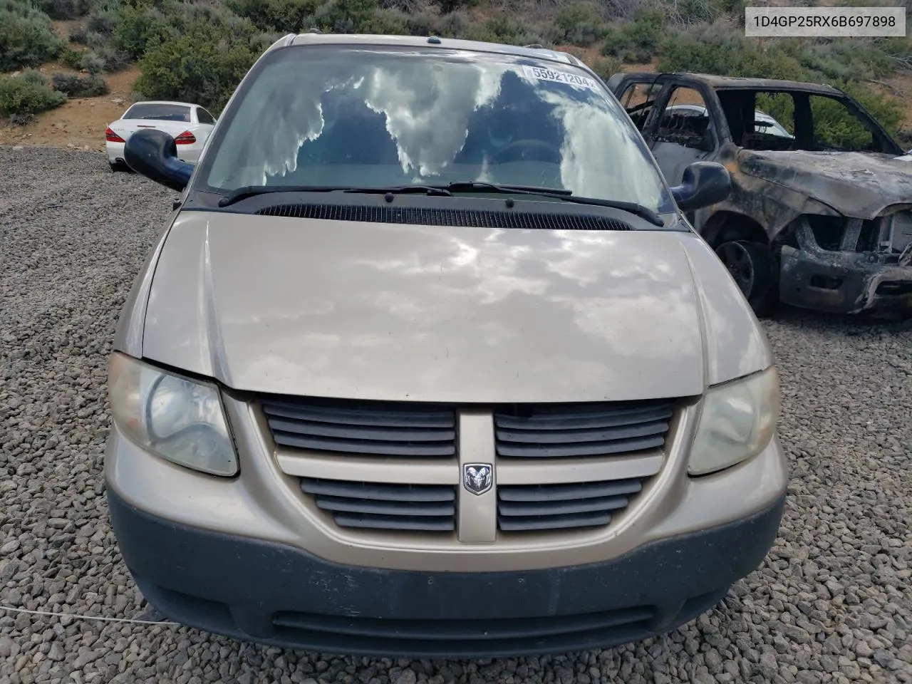 2006 Dodge Caravan Se VIN: 1D4GP25RX6B697898 Lot: 55921204