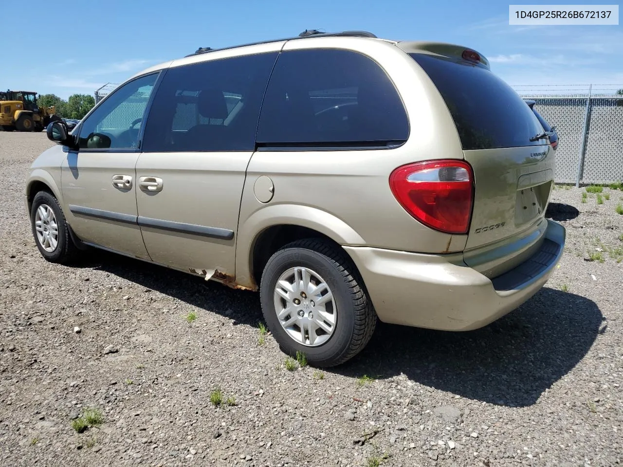 2006 Dodge Caravan Se VIN: 1D4GP25R26B672137 Lot: 56641294