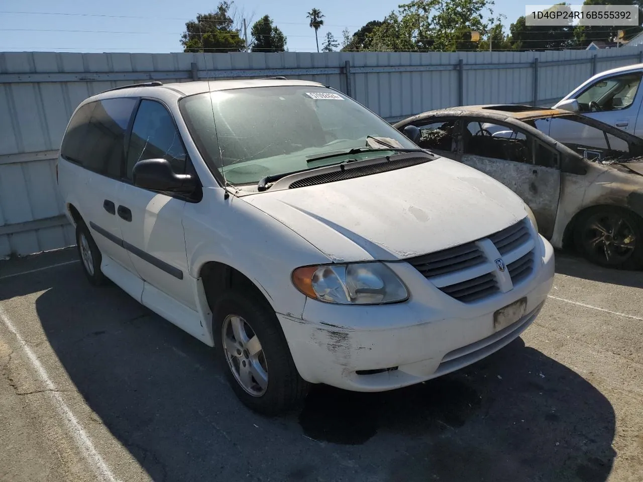 2006 Dodge Grand Caravan Se VIN: 1D4GP24R16B555392 Lot: 57092424