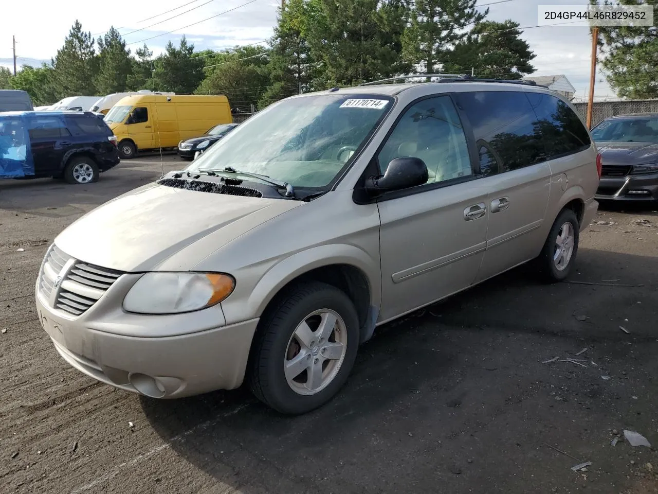 2006 Dodge Grand Caravan Sxt VIN: 2D4GP44L46R829452 Lot: 61170714