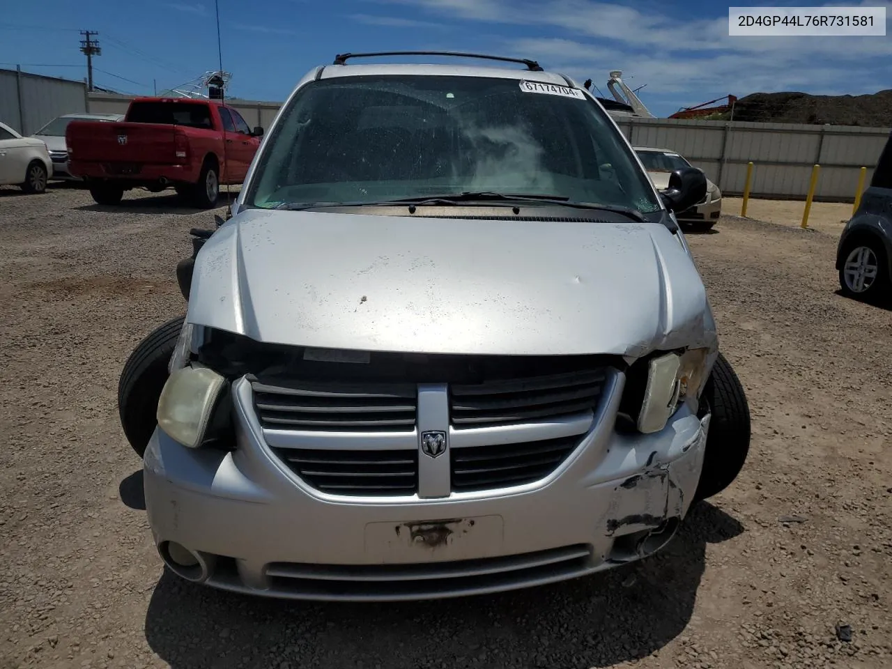 2006 Dodge Grand Caravan Sxt VIN: 2D4GP44L76R731581 Lot: 67174704