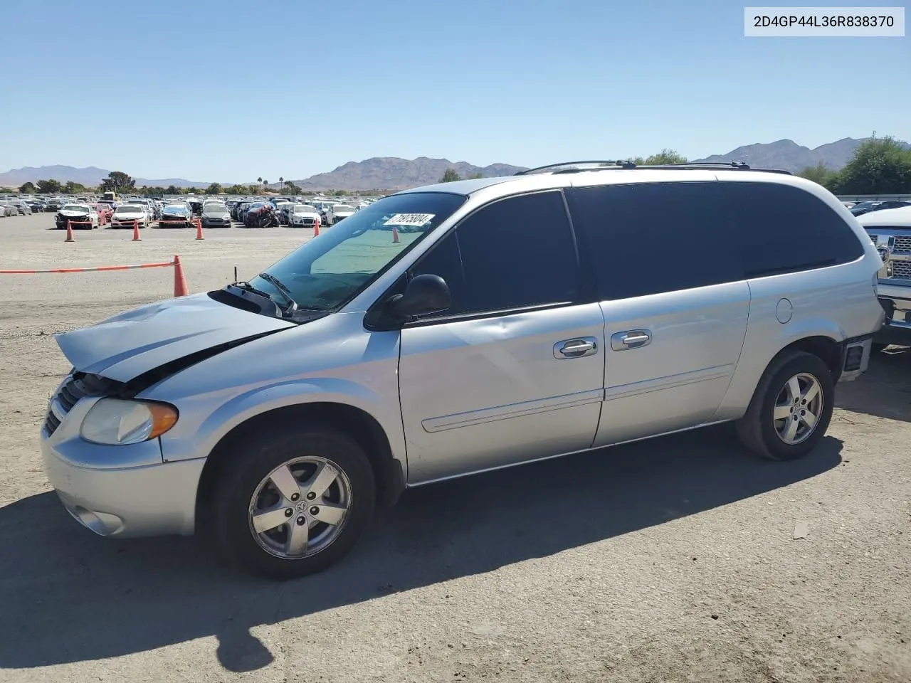 2006 Dodge Grand Caravan Sxt VIN: 2D4GP44L36R838370 Lot: 71975804