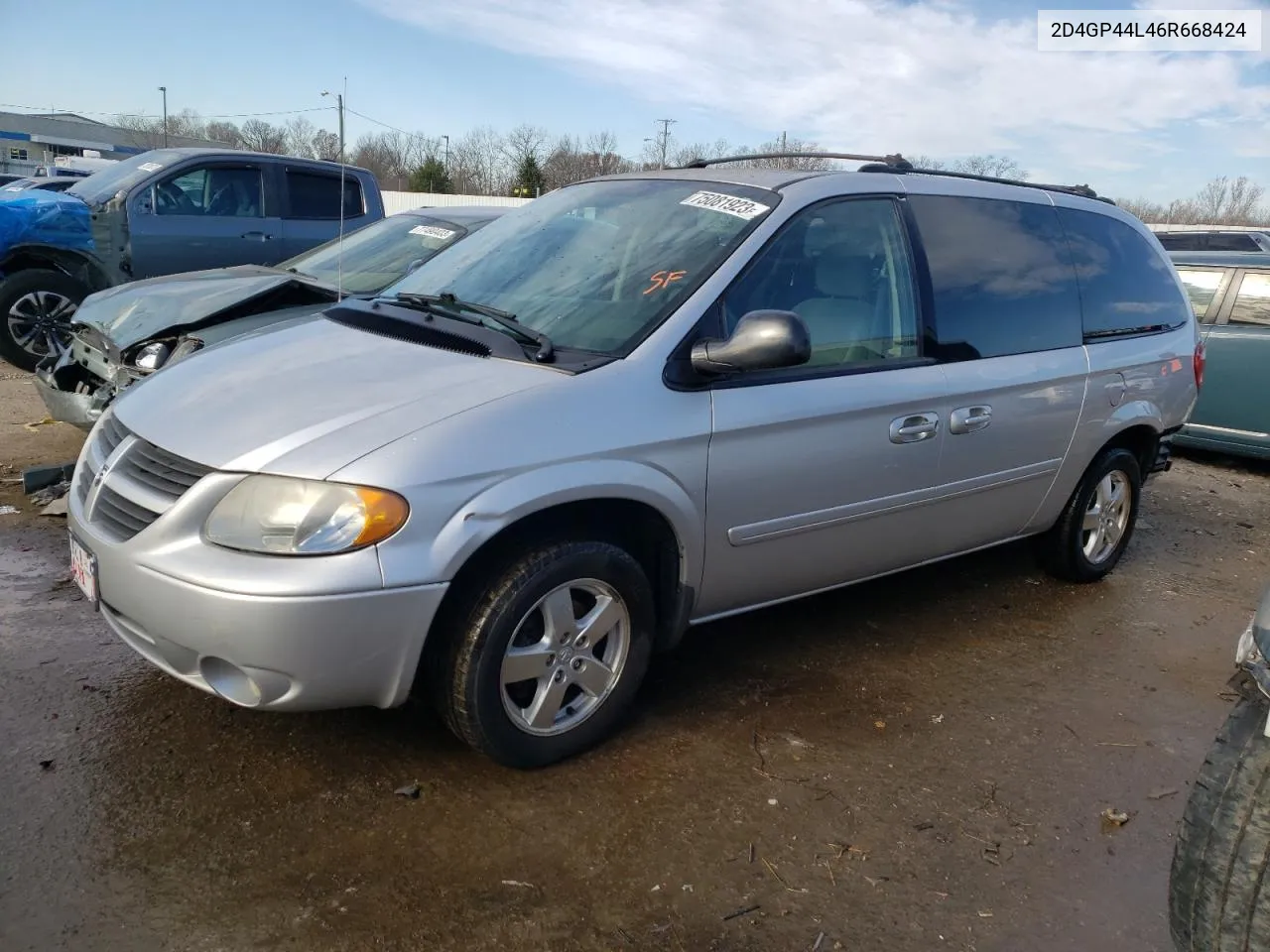 2006 Dodge Grand Caravan Sxt VIN: 2D4GP44L46R668424 Lot: 75081923