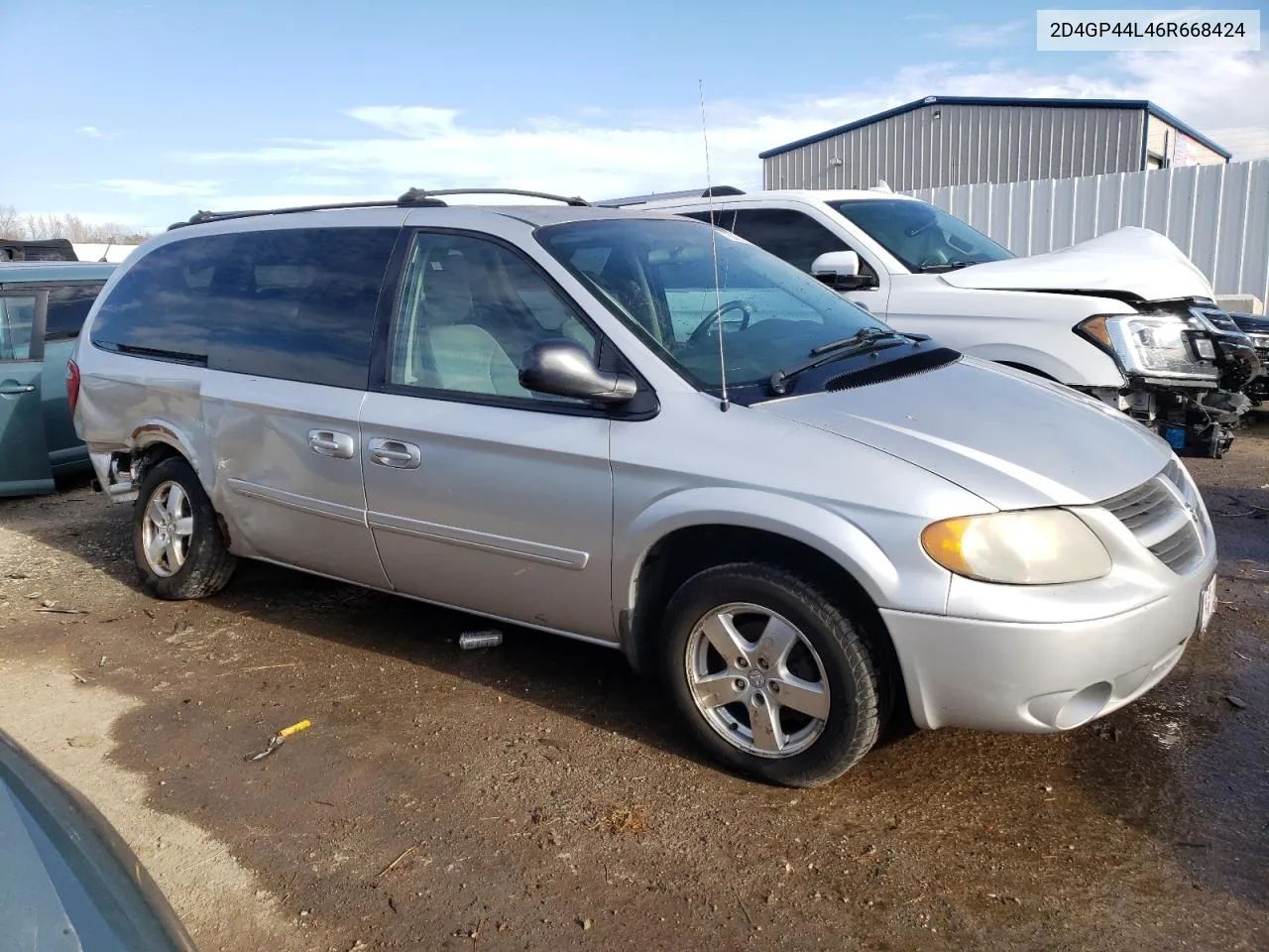 2006 Dodge Grand Caravan Sxt VIN: 2D4GP44L46R668424 Lot: 75081923