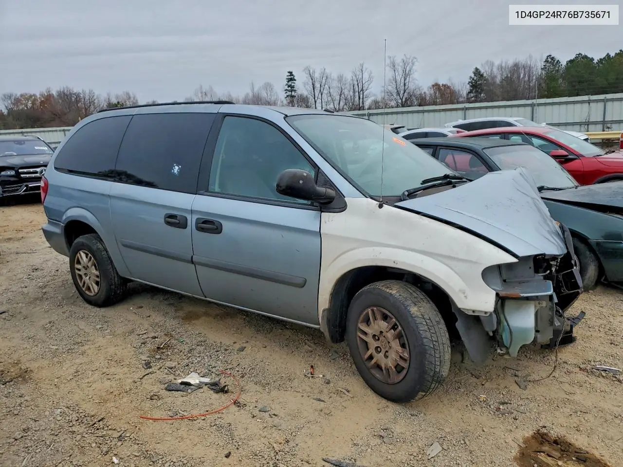1D4GP24R76B735671 2006 Dodge Grand Caravan Se