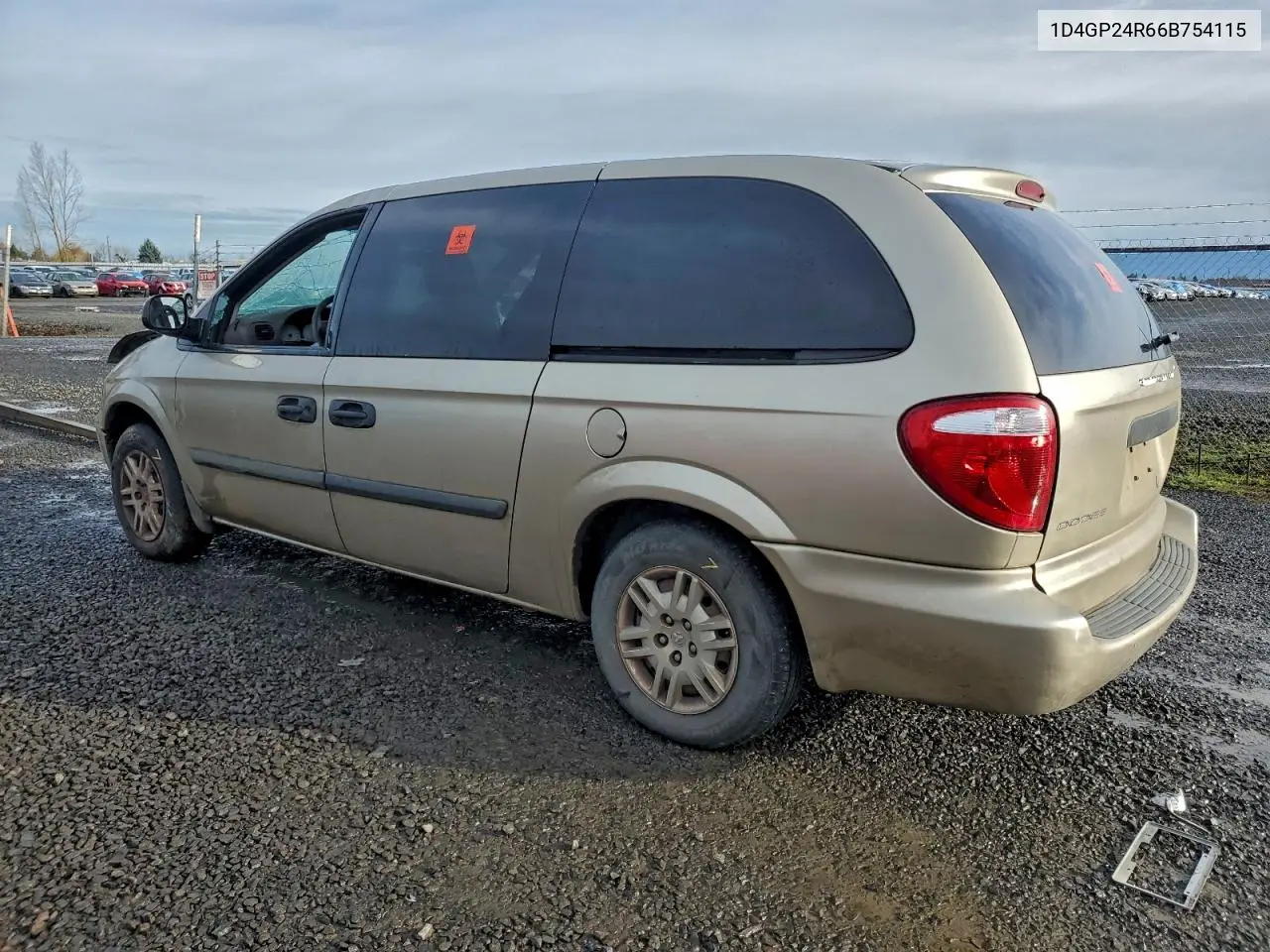 1D4GP24R66B754115 2006 Dodge Grand Caravan Se
