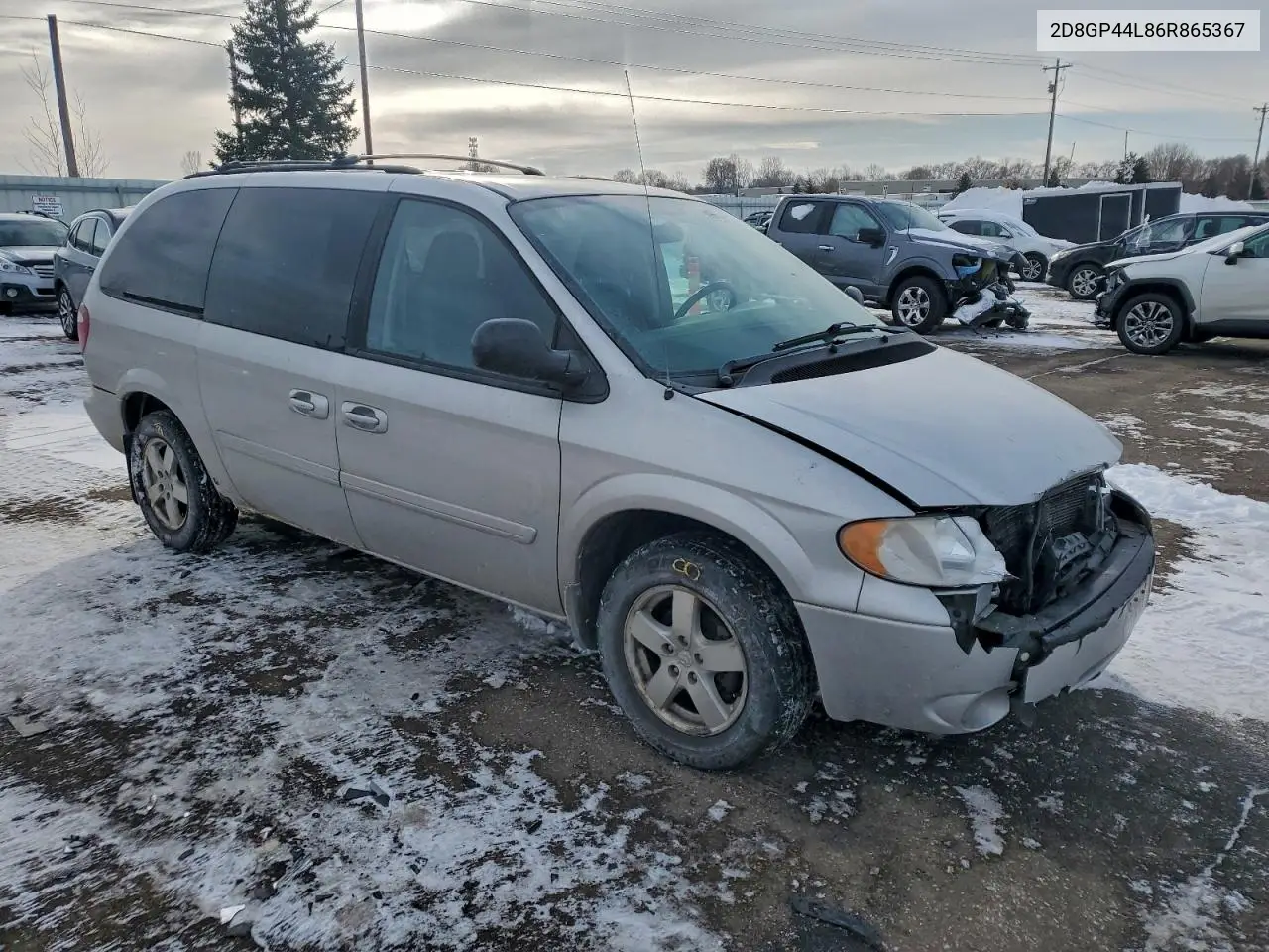 2D8GP44L86R865367 2006 Dodge Grand Caravan Sxt