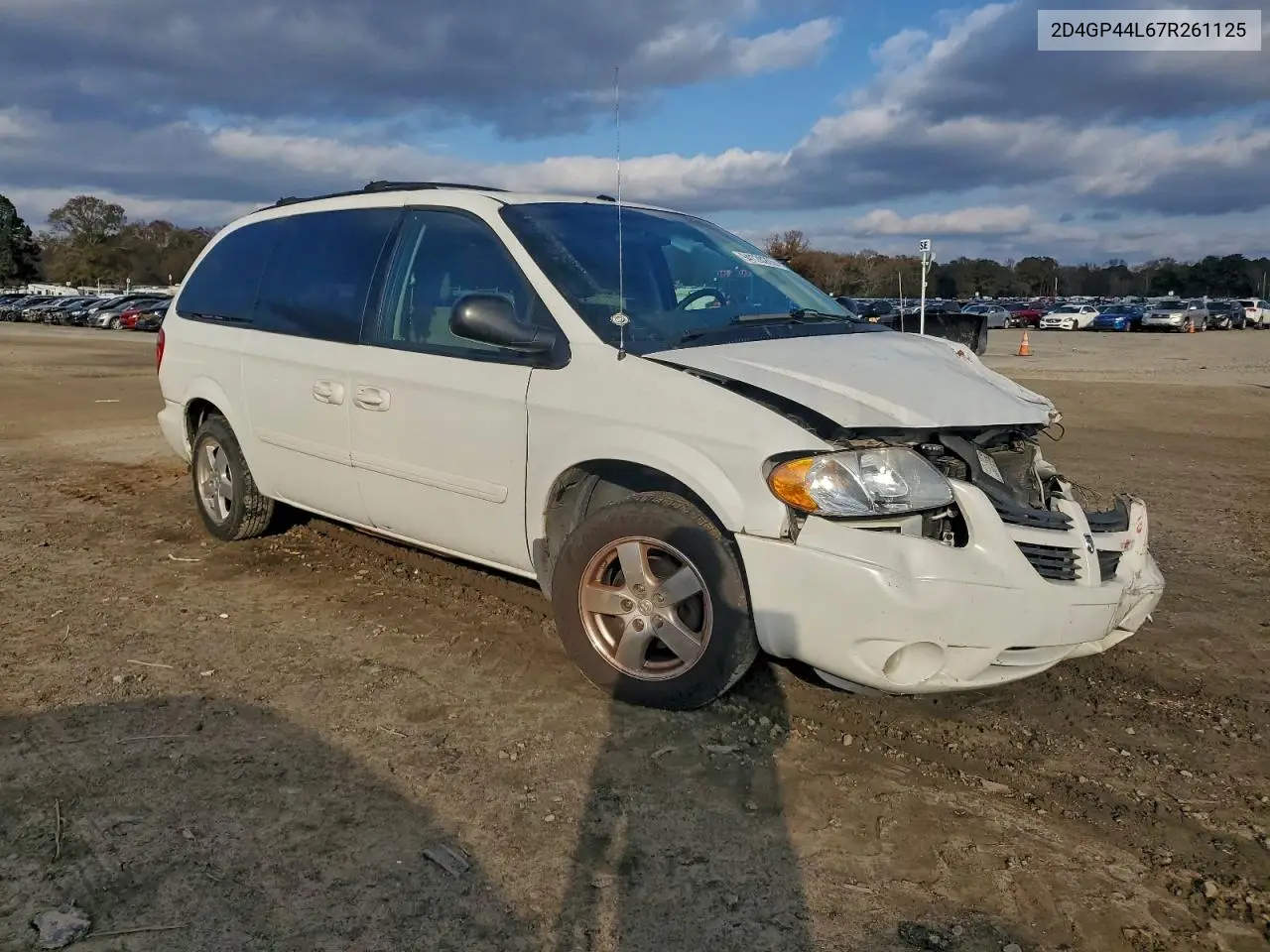 2D4GP44L67R261125 2007 Dodge Grand Caravan Sxt