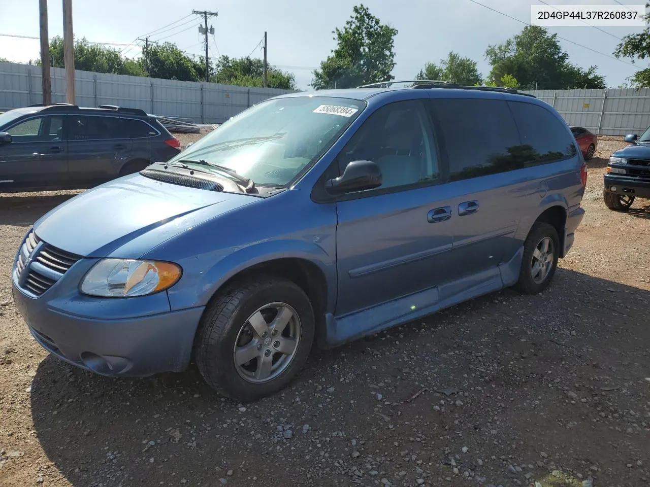 2D4GP44L37R260837 2007 Dodge Grand Caravan Sxt