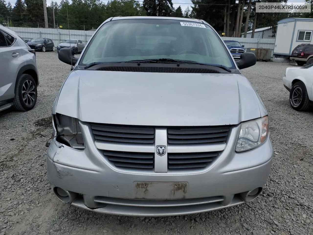 2007 Dodge Grand Caravan Sxt VIN: 2D4GP44LX7R360059 Lot: 55367334