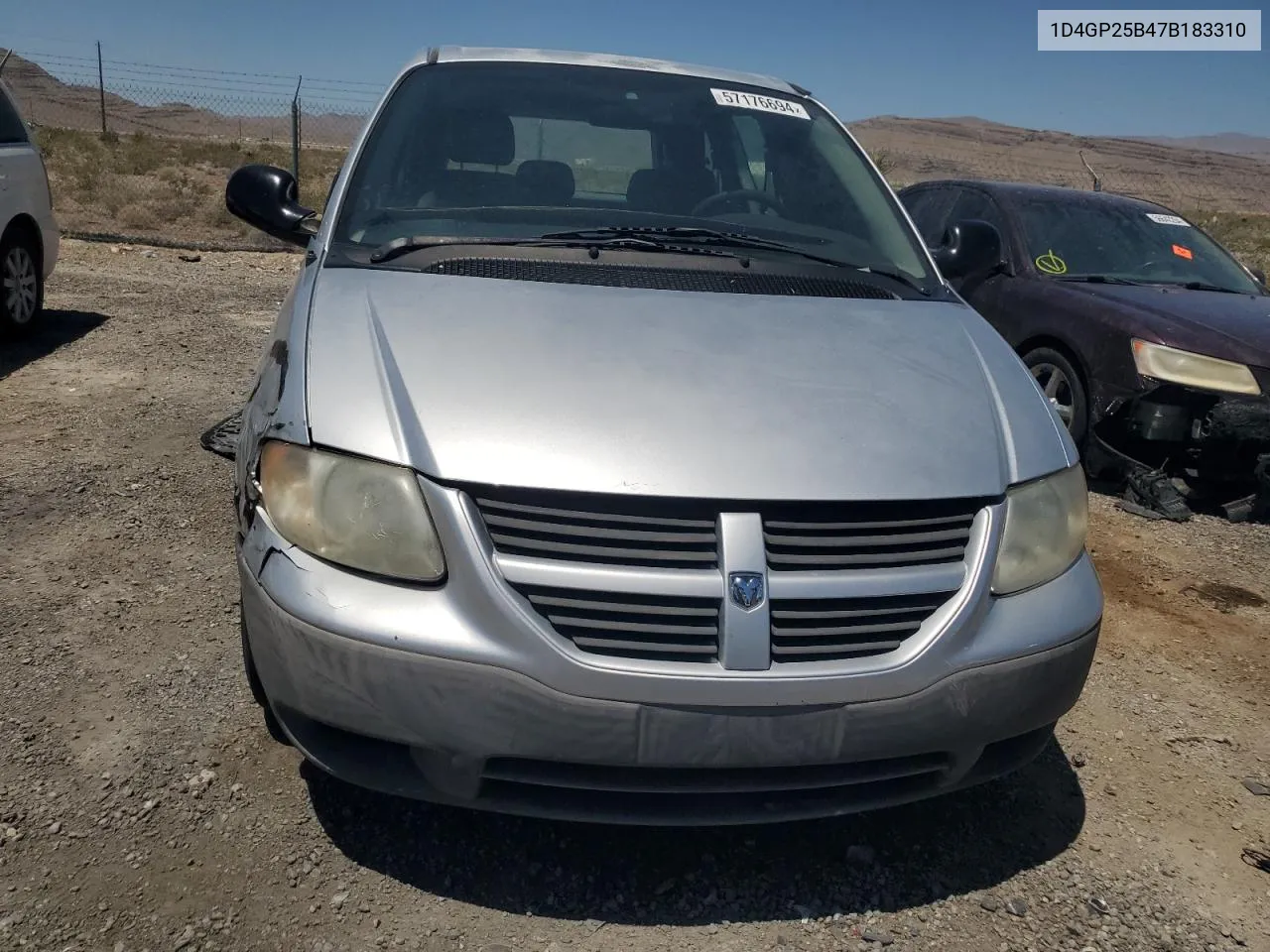 2007 Dodge Caravan Se VIN: 1D4GP25B47B183310 Lot: 57176694