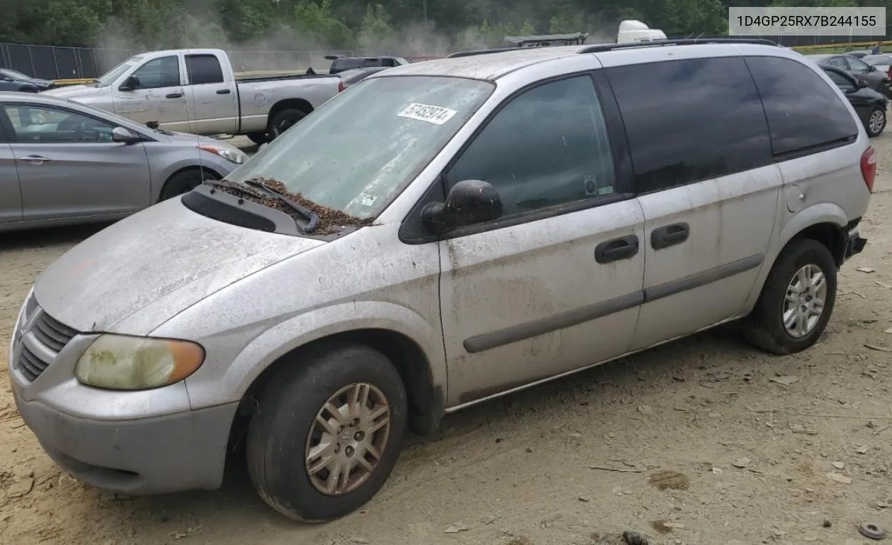 2007 Dodge Caravan Se VIN: 1D4GP25RX7B244155 Lot: 57452974