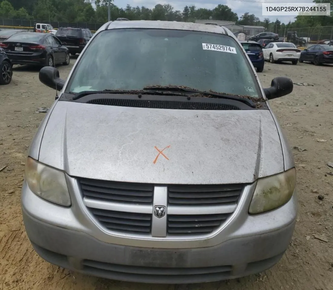 2007 Dodge Caravan Se VIN: 1D4GP25RX7B244155 Lot: 57452974