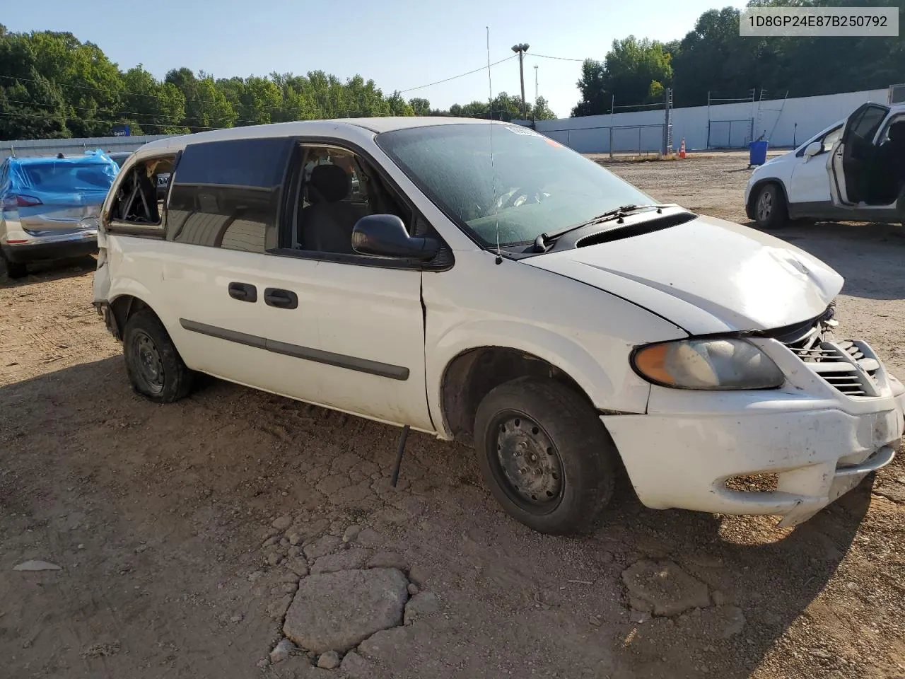 2007 Dodge Grand Caravan Se VIN: 1D8GP24E87B250792 Lot: 66569904