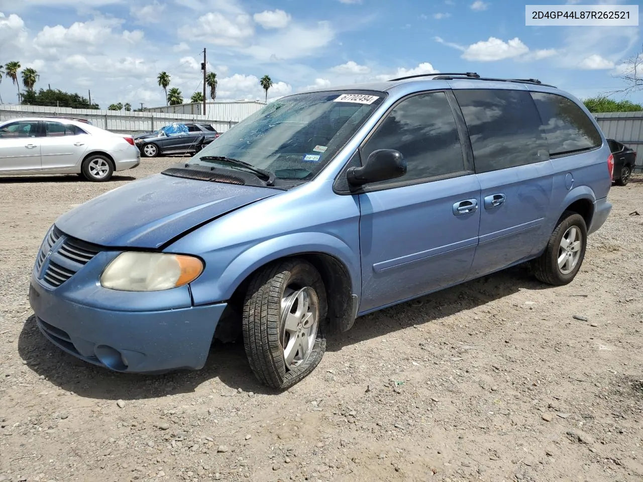 2007 Dodge Grand Caravan Sxt VIN: 2D4GP44L87R262521 Lot: 67702494