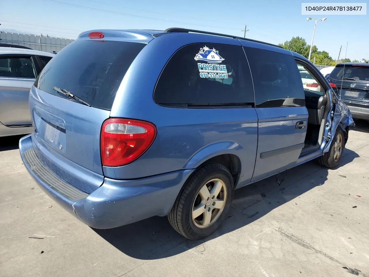 2007 Dodge Grand Caravan Se VIN: 1D4GP24R47B138477 Lot: 70322154