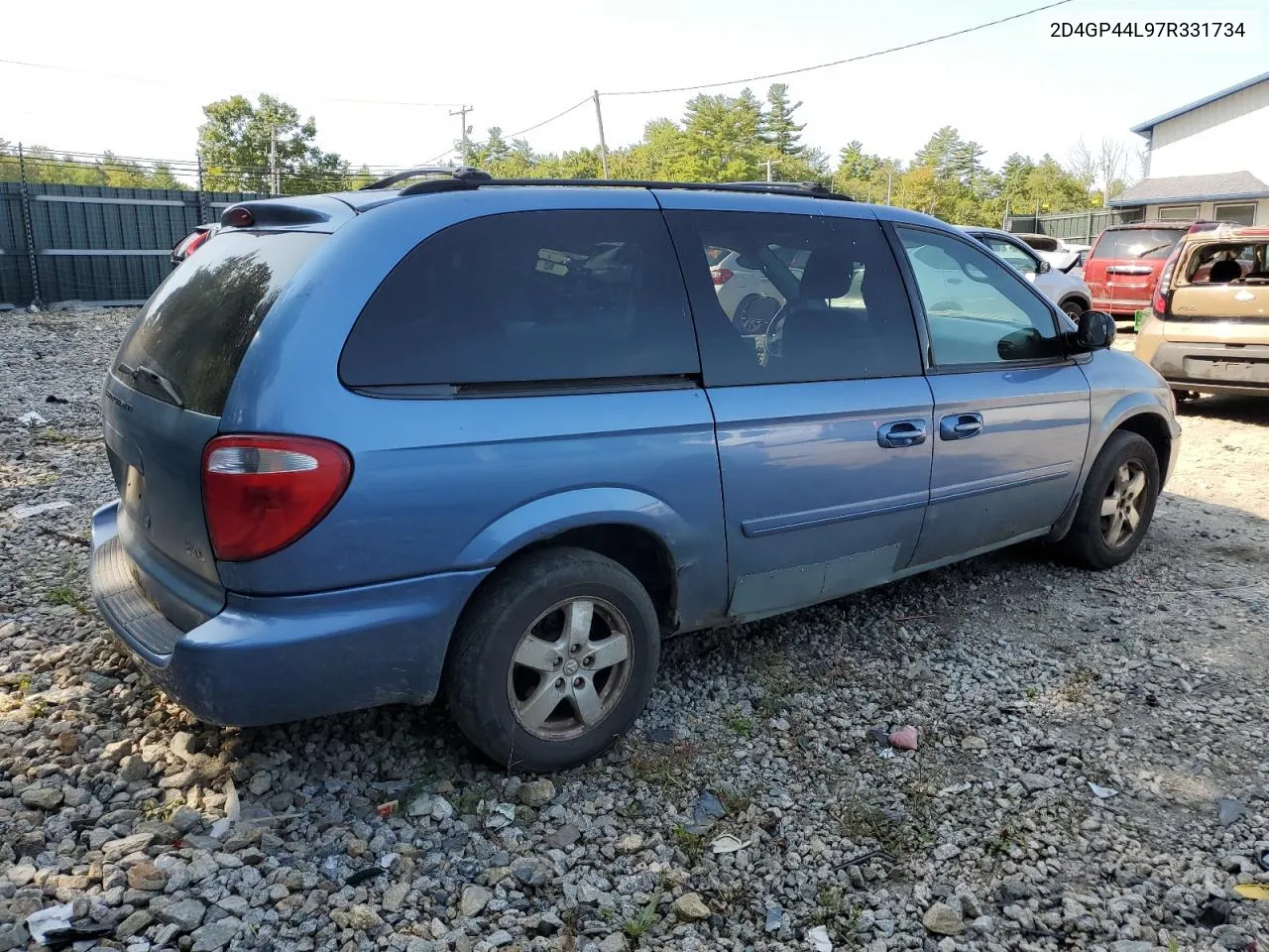 2007 Dodge Grand Caravan Sxt VIN: 2D4GP44L97R331734 Lot: 70984954