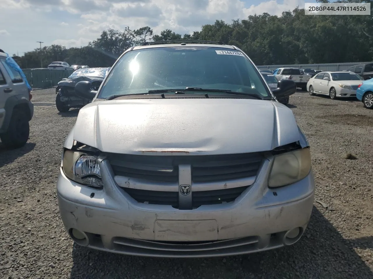 2007 Dodge Grand Caravan Sxt VIN: 2D8GP44L47R114526 Lot: 71447284