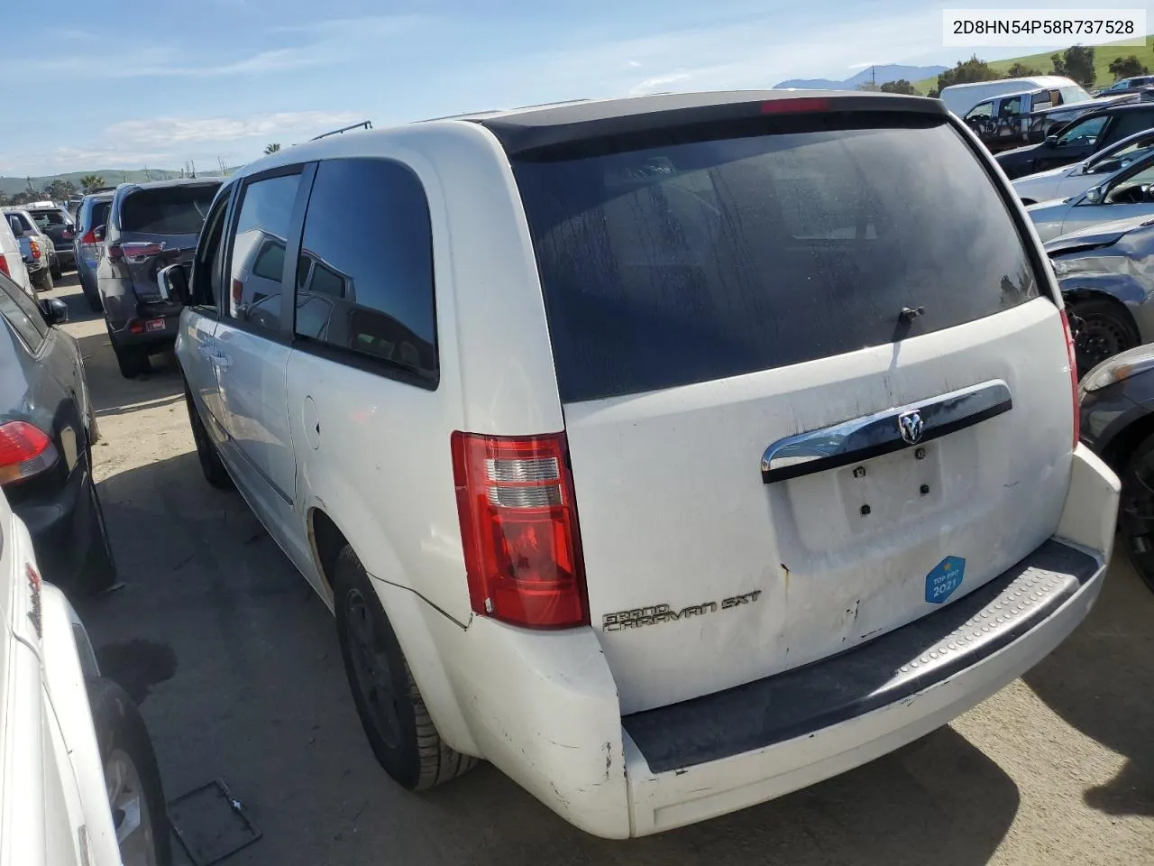 2D8HN54P58R737528 2008 Dodge Grand Caravan Sxt