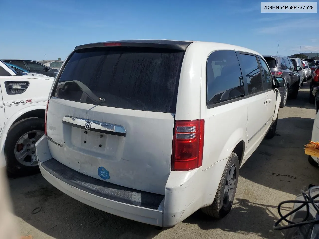 2D8HN54P58R737528 2008 Dodge Grand Caravan Sxt