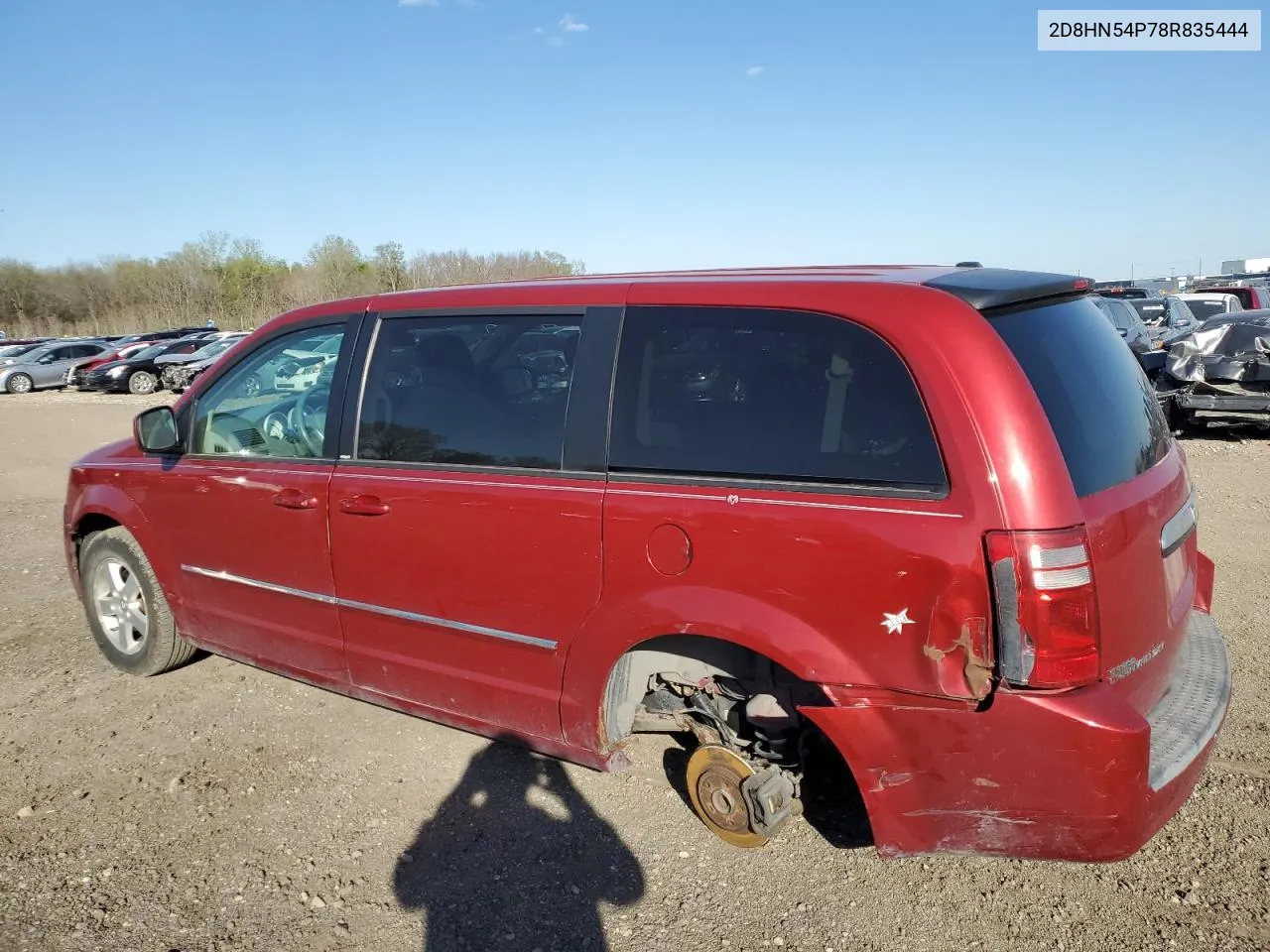 2008 Dodge Grand Caravan Sxt VIN: 2D8HN54P78R835444 Lot: 51897874