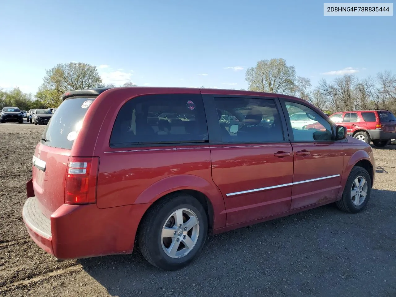 2008 Dodge Grand Caravan Sxt VIN: 2D8HN54P78R835444 Lot: 51897874