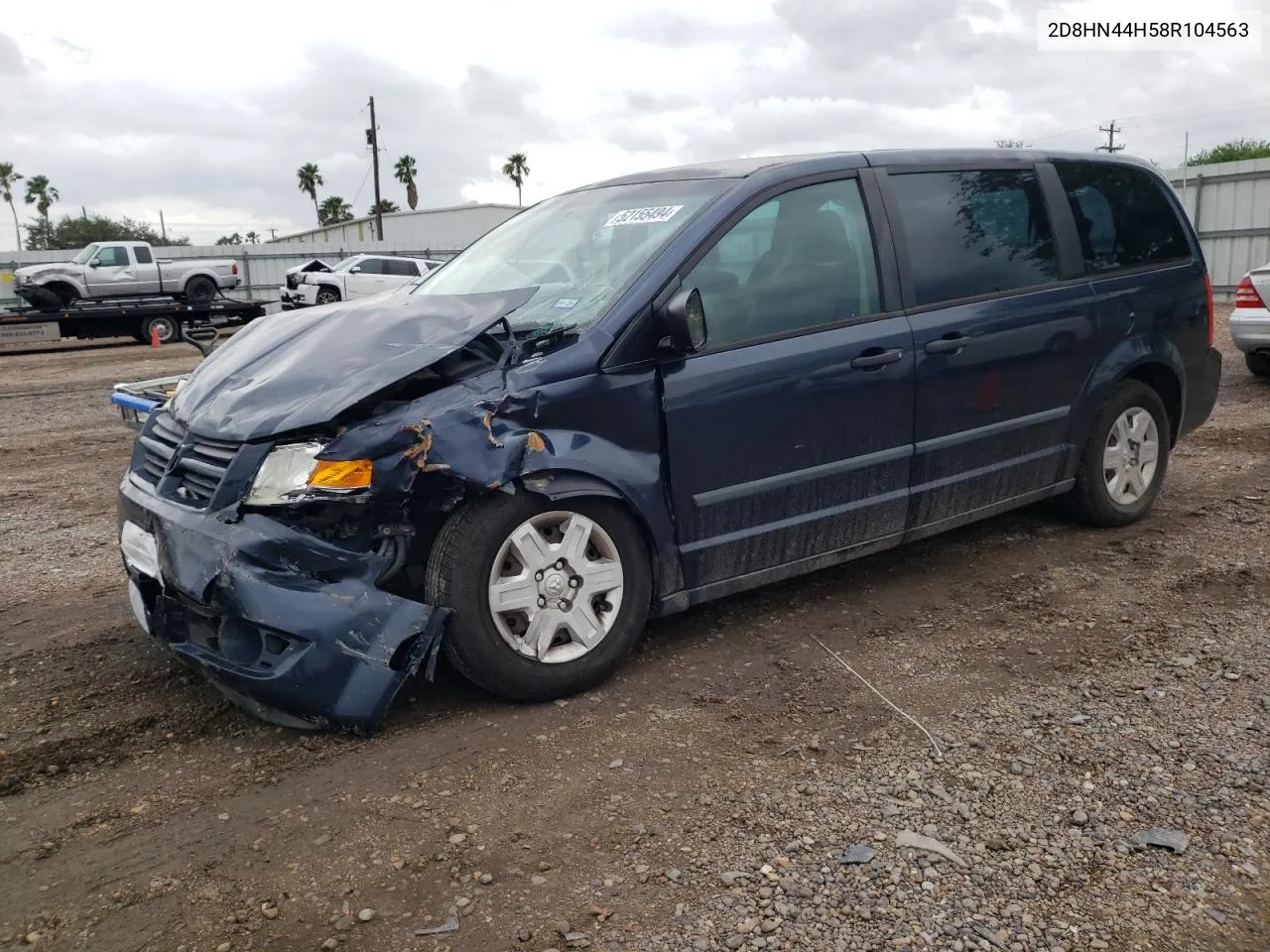 2008 Dodge Grand Caravan Se VIN: 2D8HN44H58R104563 Lot: 52155494