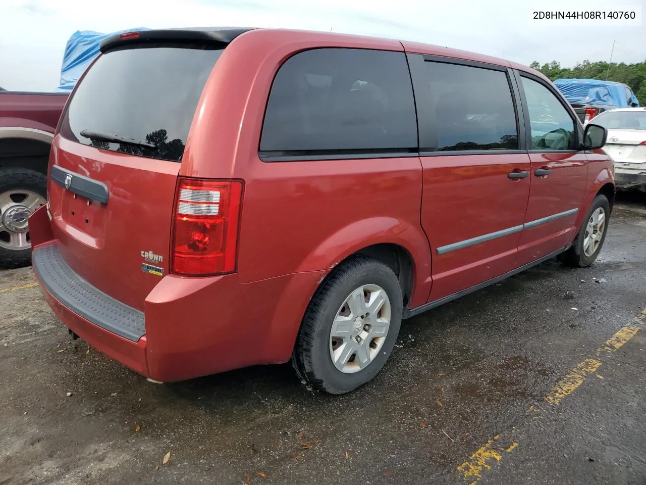 2008 Dodge Grand Caravan Se VIN: 2D8HN44H08R140760 Lot: 52338584