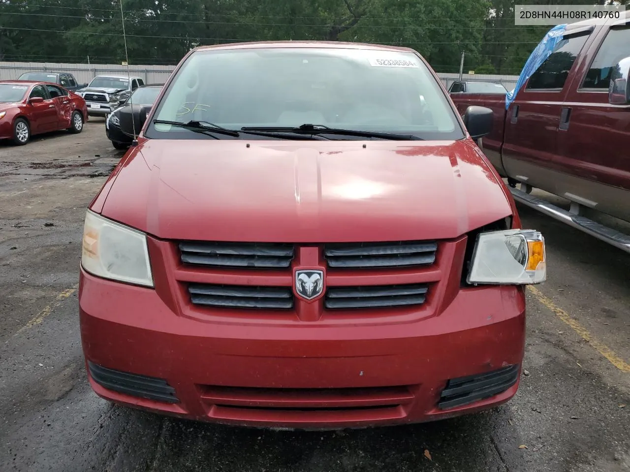 2008 Dodge Grand Caravan Se VIN: 2D8HN44H08R140760 Lot: 52338584