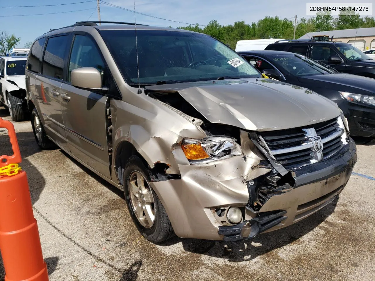 2008 Dodge Grand Caravan Sxt VIN: 2D8HN54P58R147278 Lot: 53387604