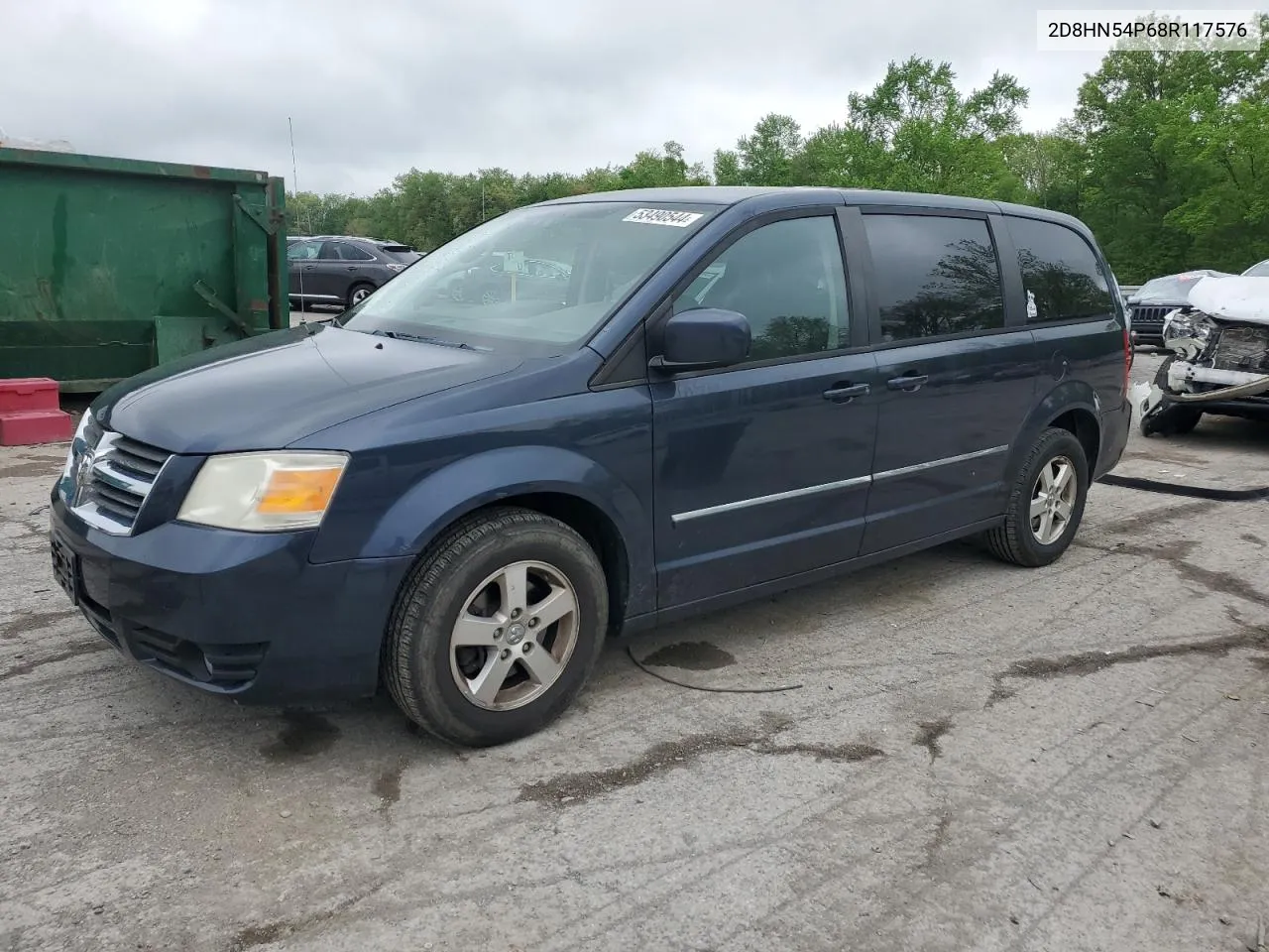 2008 Dodge Grand Caravan Sxt VIN: 2D8HN54P68R117576 Lot: 53490544