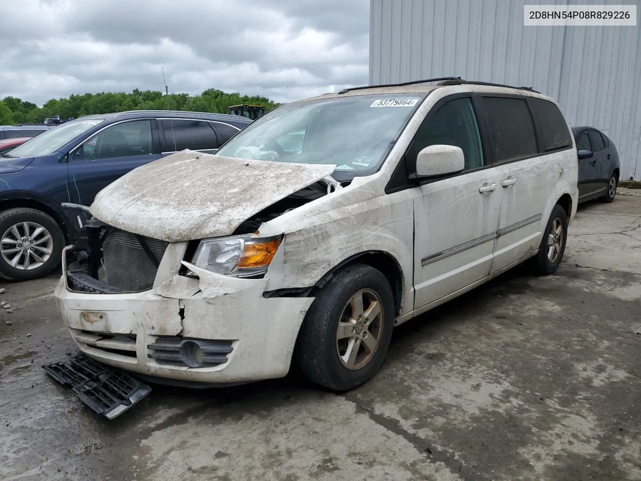 2008 Dodge Grand Caravan Sxt VIN: 2D8HN54P08R829226 Lot: 53779864