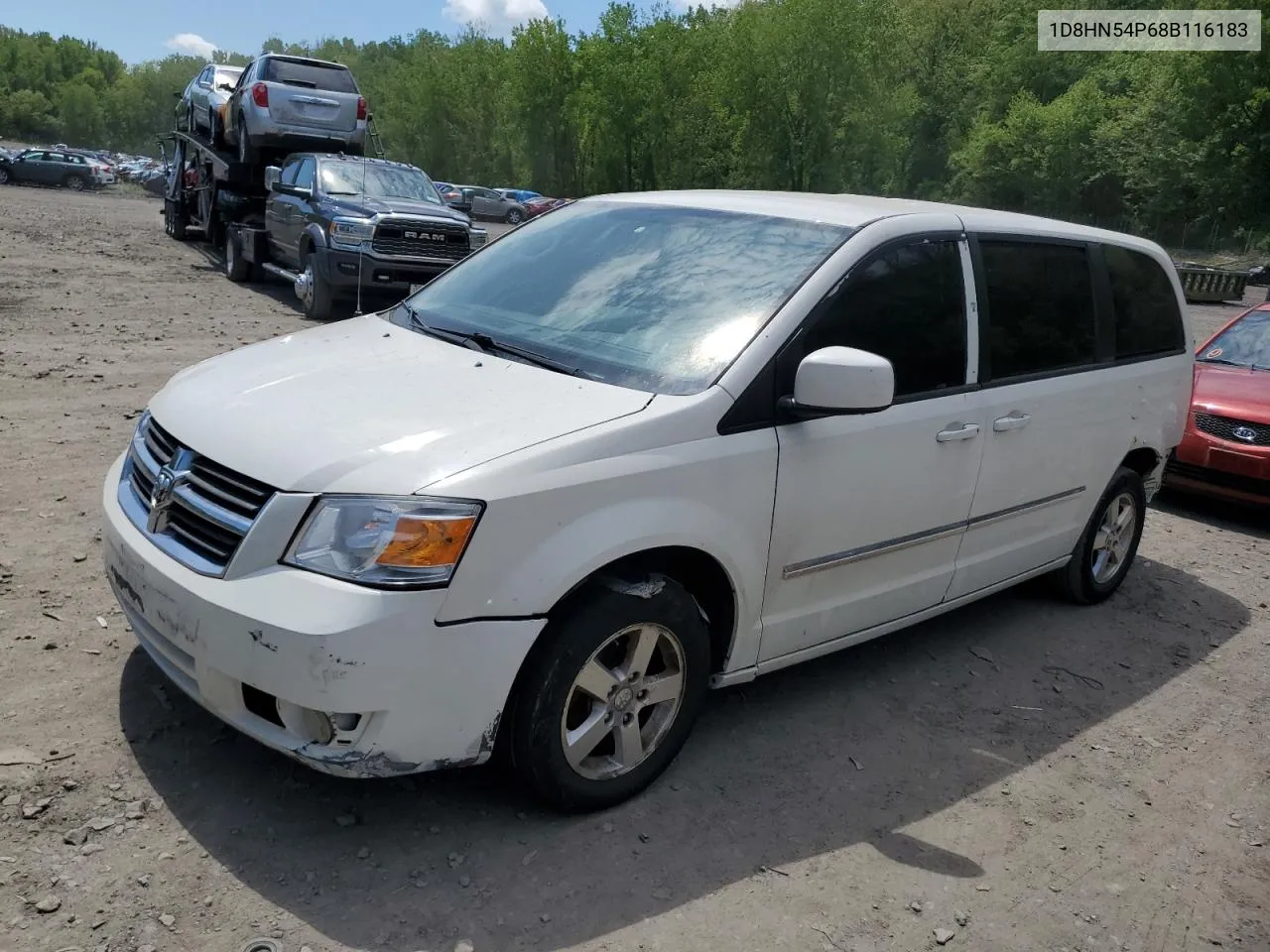 2008 Dodge Grand Caravan Sxt VIN: 1D8HN54P68B116183 Lot: 54213734