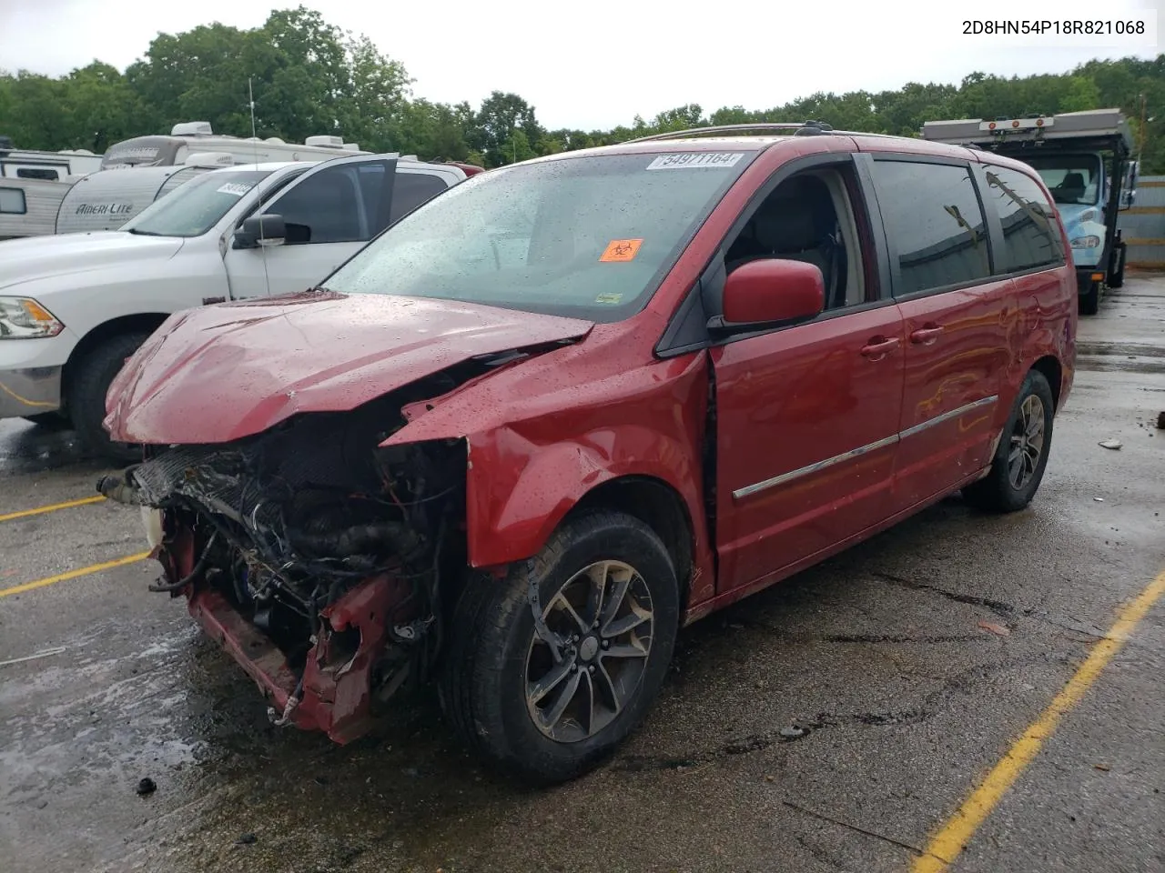 2008 Dodge Grand Caravan Sxt VIN: 2D8HN54P18R821068 Lot: 54971164