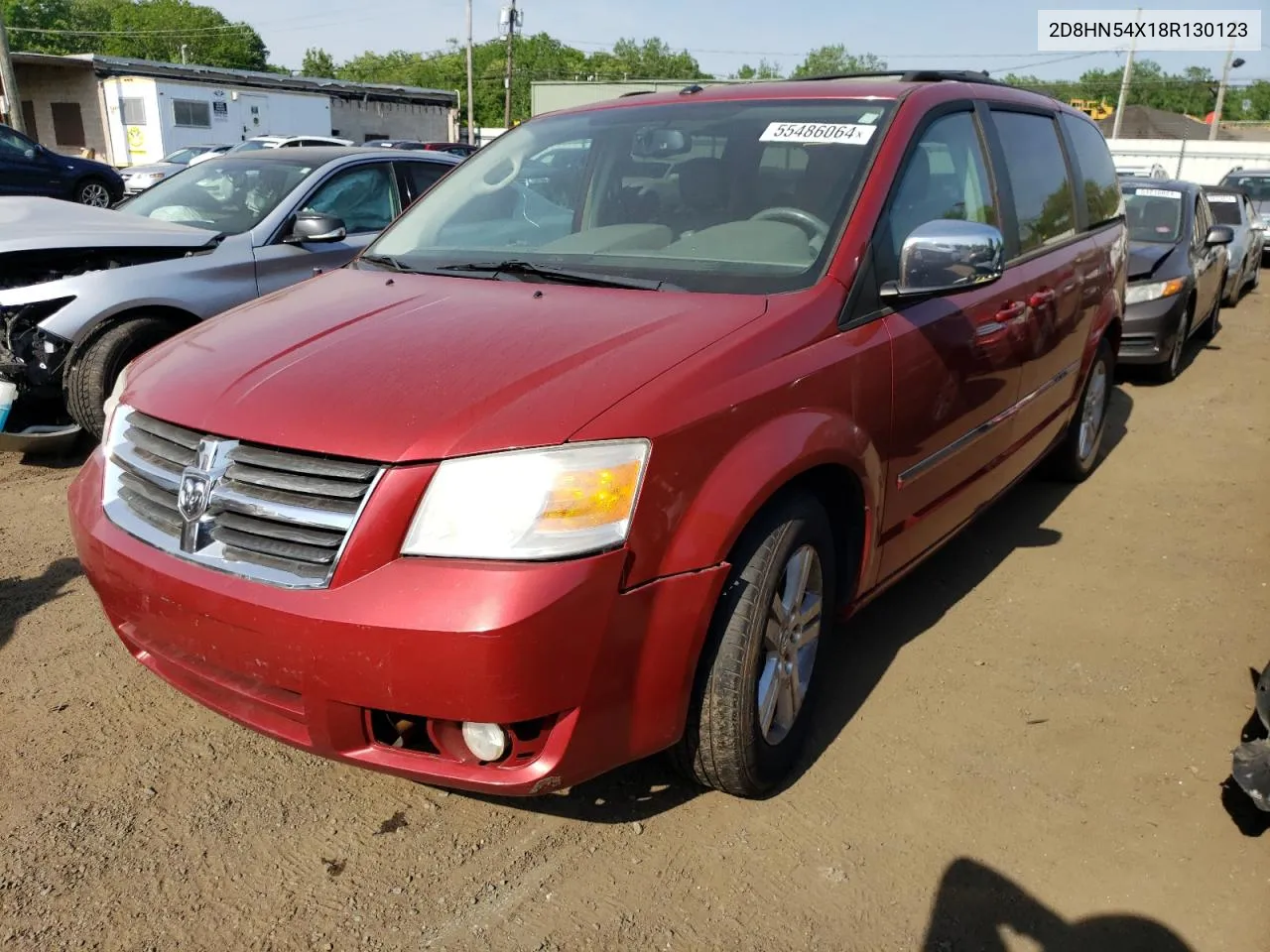 2008 Dodge Grand Caravan Sxt VIN: 2D8HN54X18R130123 Lot: 55486064