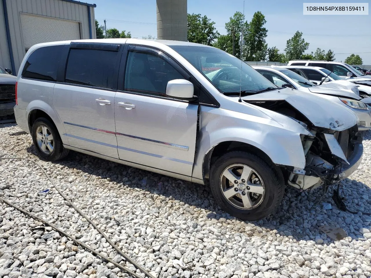 2008 Dodge Grand Caravan Sxt VIN: 1D8HN54PX8B159411 Lot: 57021784