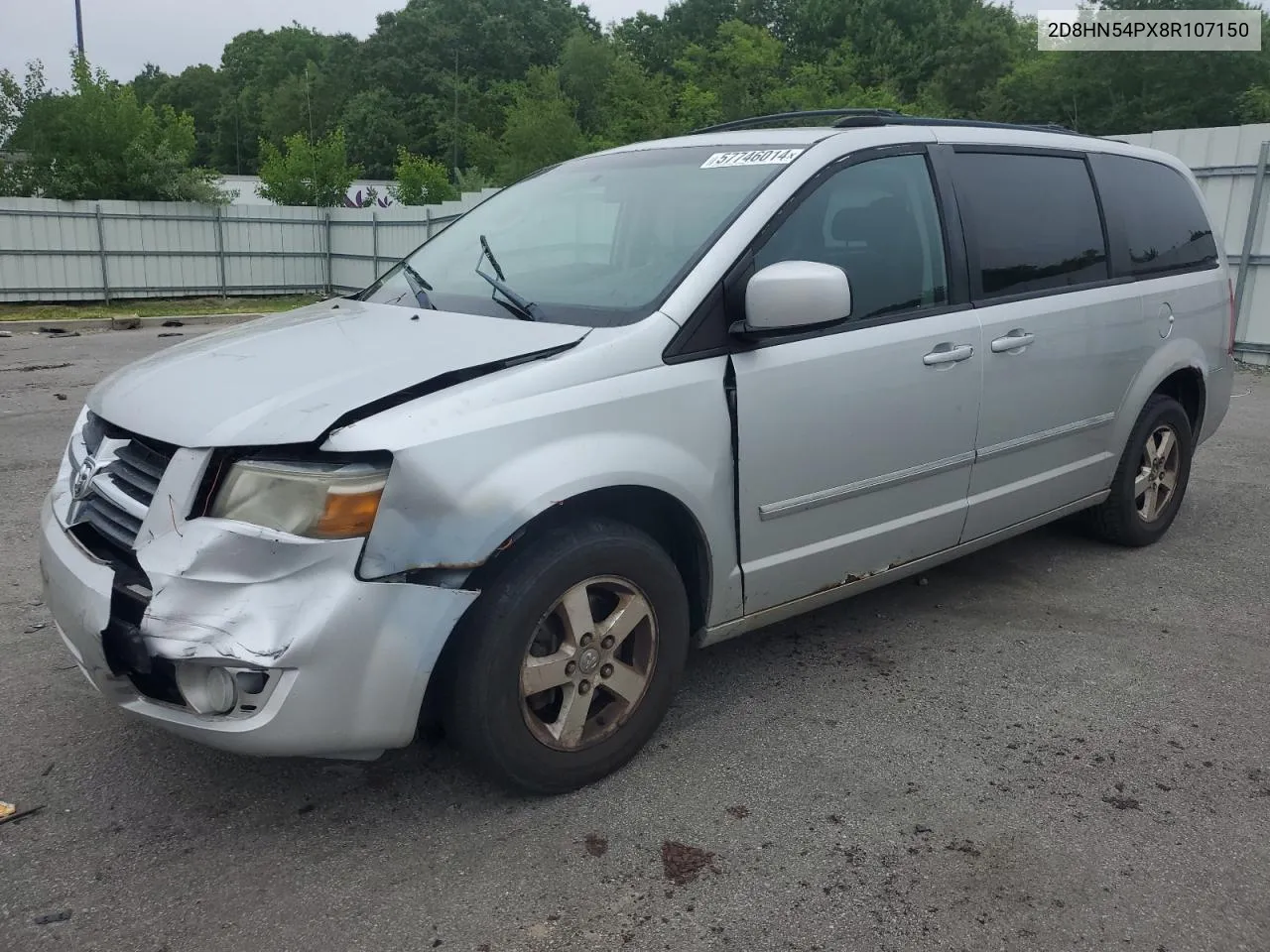 2008 Dodge Grand Caravan Sxt VIN: 2D8HN54PX8R107150 Lot: 57746014