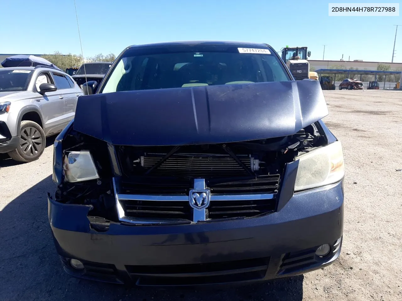 2008 Dodge Grand Caravan Se VIN: 2D8HN44H78R727988 Lot: 57747284