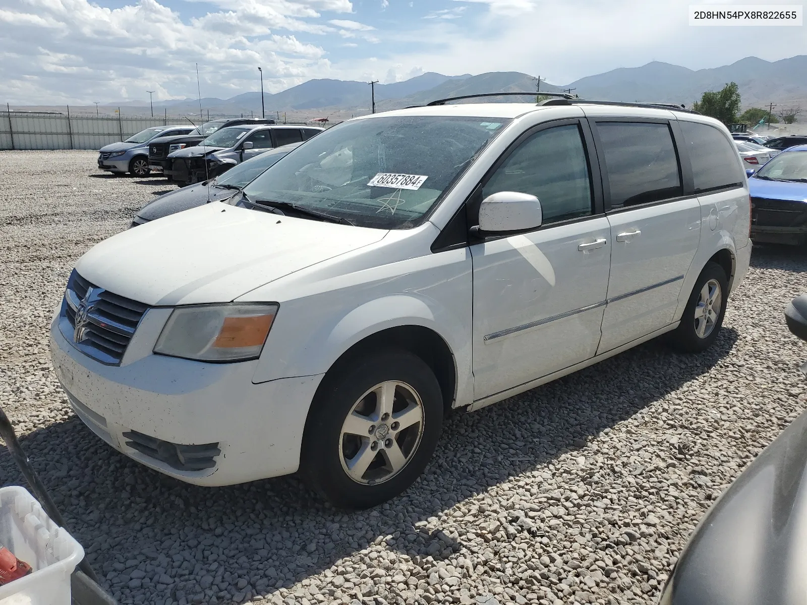 2008 Dodge Grand Caravan Sxt VIN: 2D8HN54PX8R822655 Lot: 60357884