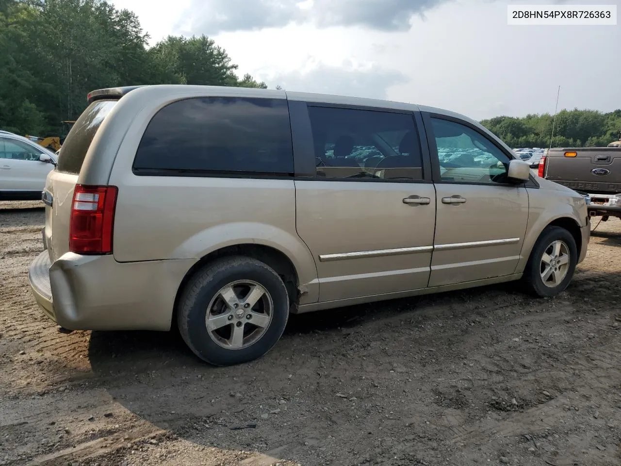 2008 Dodge Grand Caravan Sxt VIN: 2D8HN54PX8R726363 Lot: 66873494