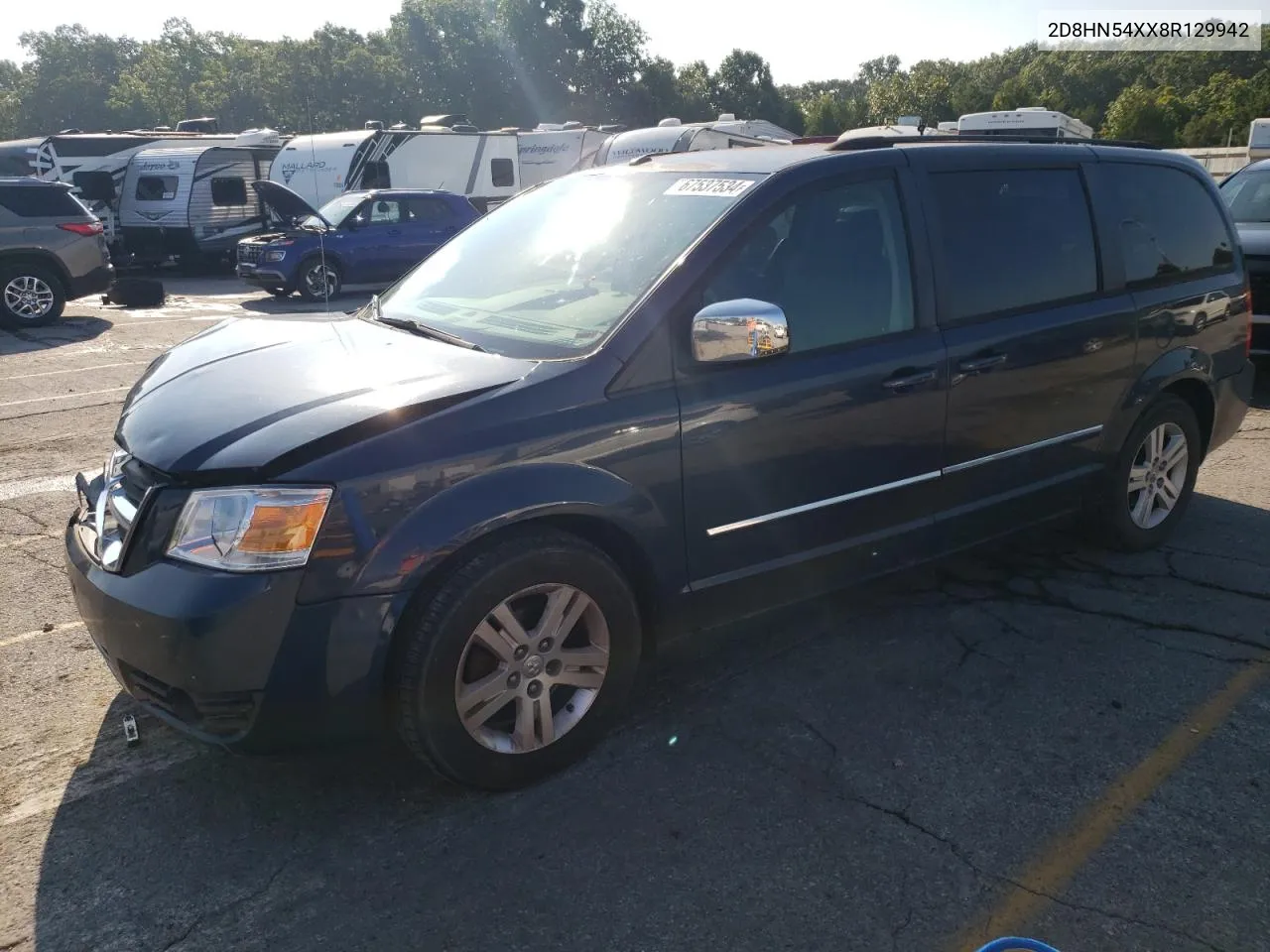 2008 Dodge Grand Caravan Sxt VIN: 2D8HN54XX8R129942 Lot: 67537534