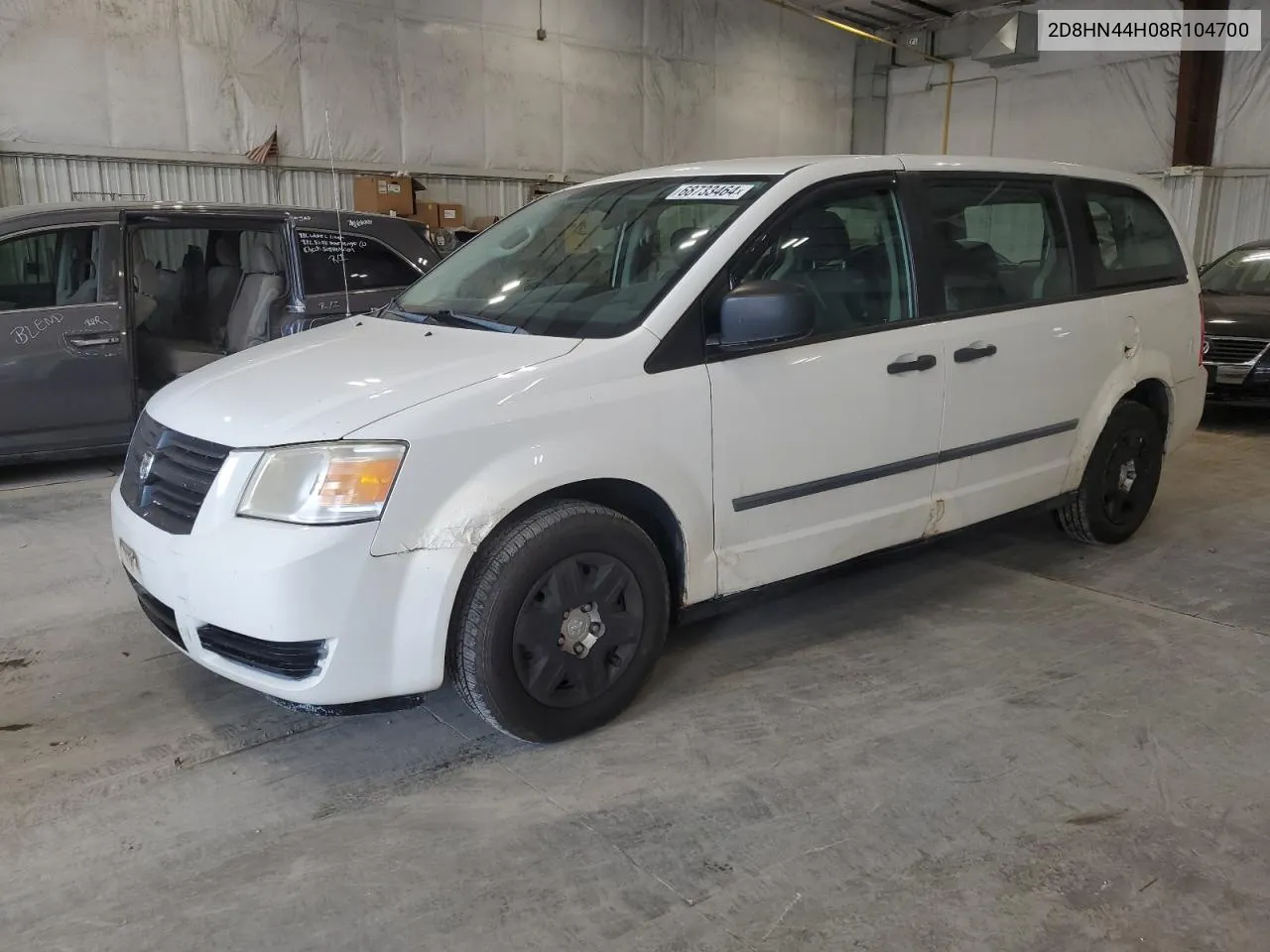 2008 Dodge Grand Caravan Se VIN: 2D8HN44H08R104700 Lot: 68733464