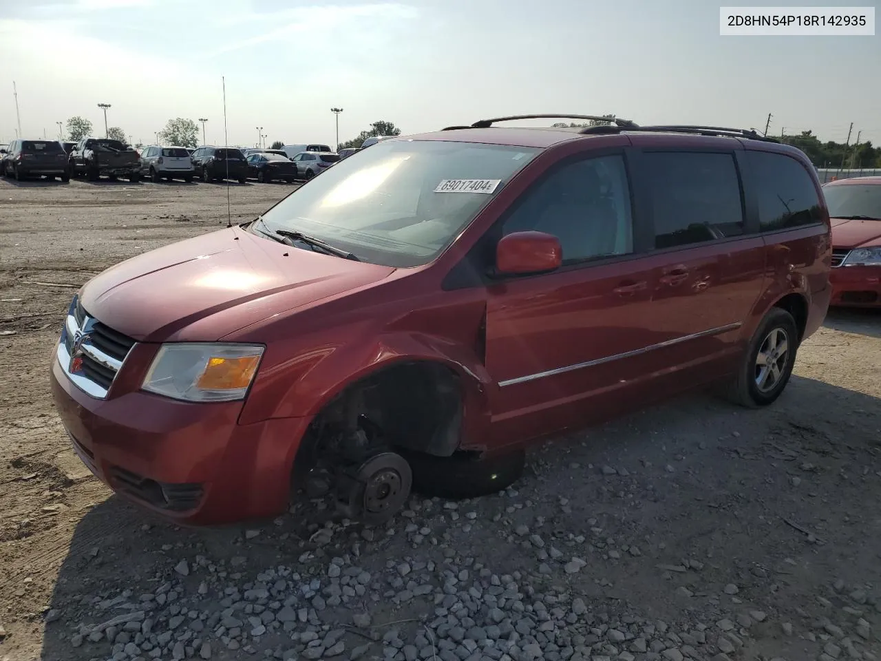 2008 Dodge Grand Caravan Sxt VIN: 2D8HN54P18R142935 Lot: 69017404