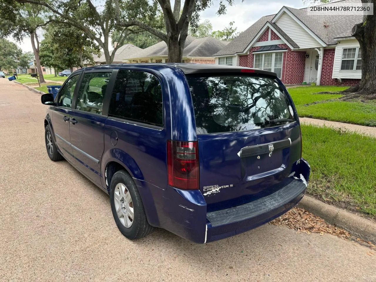 2008 Dodge Grand Caravan Se VIN: 2D8HN44H78R712360 Lot: 69669824