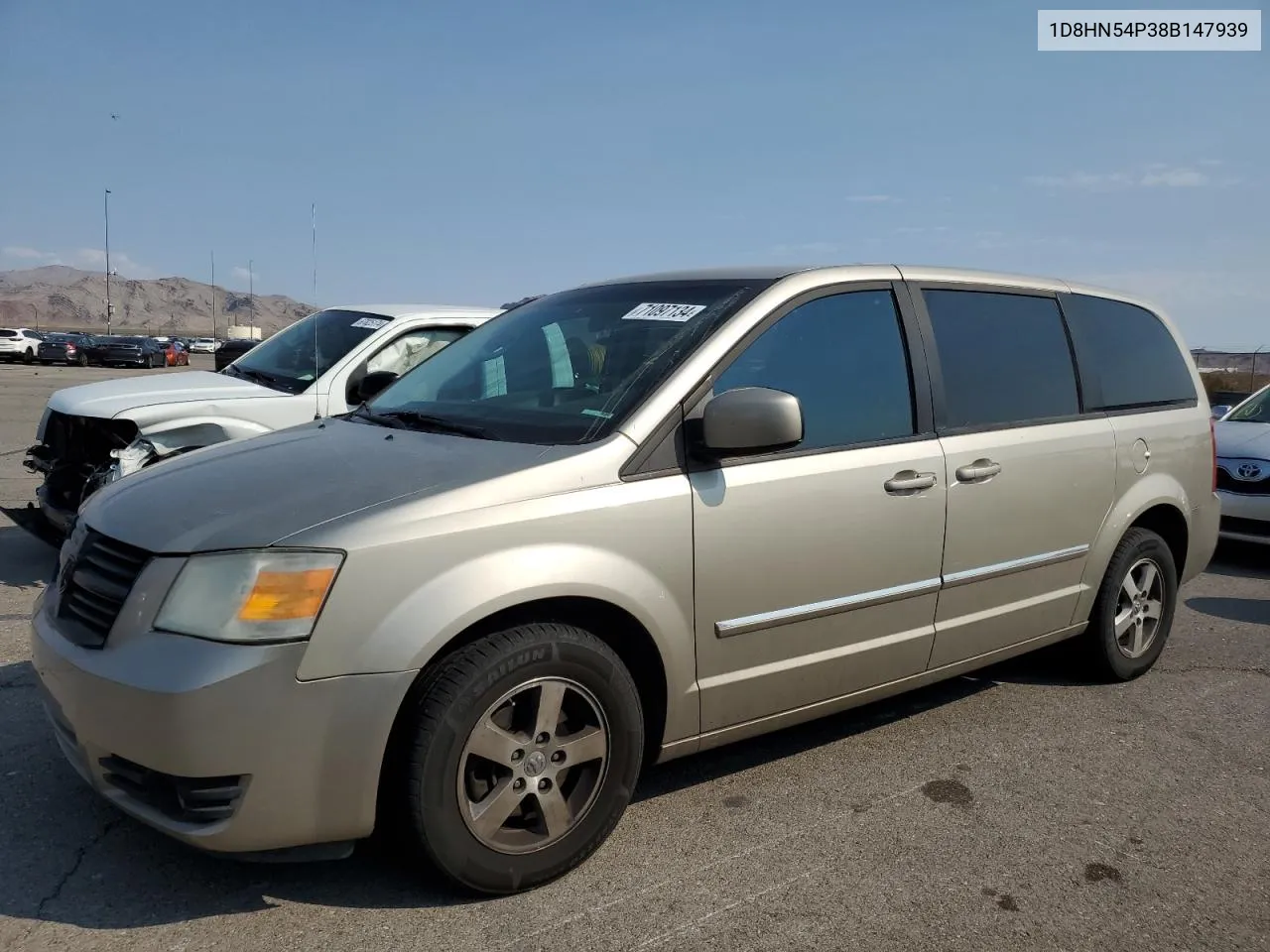 2008 Dodge Grand Caravan Sxt VIN: 1D8HN54P38B147939 Lot: 71097134