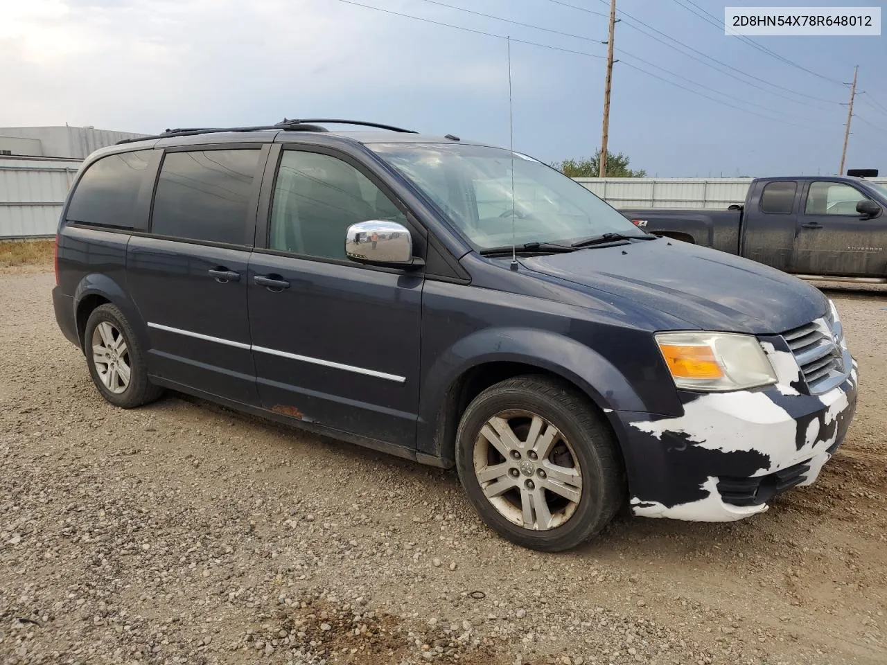 2008 Dodge Grand Caravan Sxt VIN: 2D8HN54X78R648012 Lot: 71233914