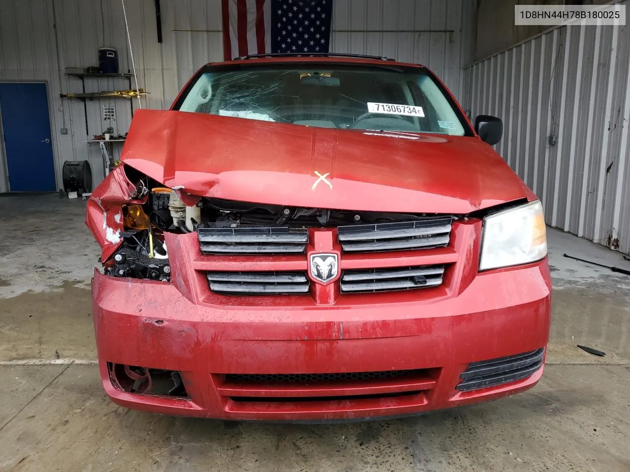 2008 Dodge Grand Caravan Se VIN: 1D8HN44H78B180025 Lot: 71306734