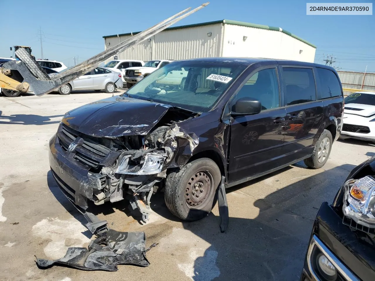 2010 Dodge Grand Caravan Se VIN: 2D4RN4DE9AR370590 Lot: 51635424