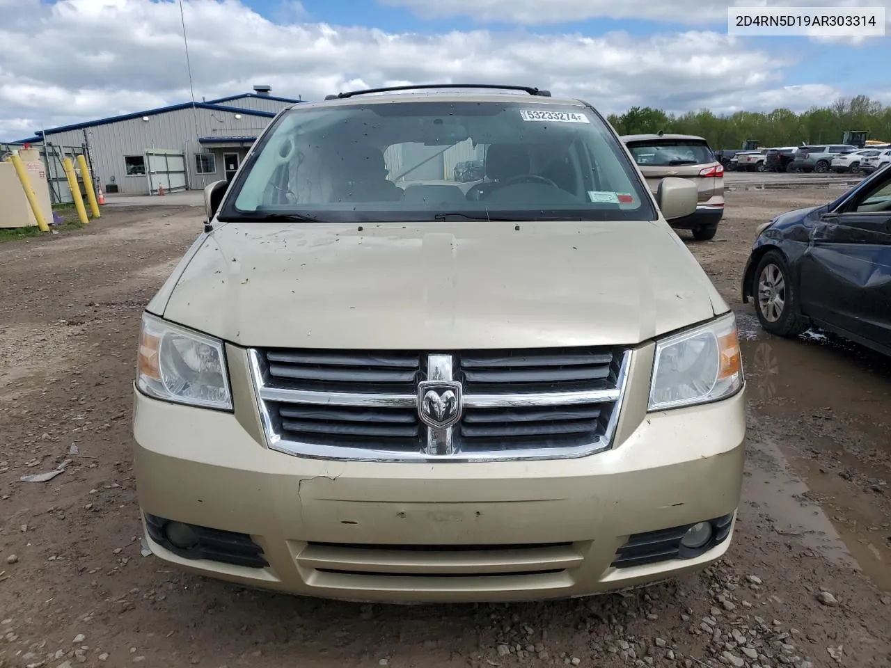 2010 Dodge Grand Caravan Sxt VIN: 2D4RN5D19AR303314 Lot: 53233274